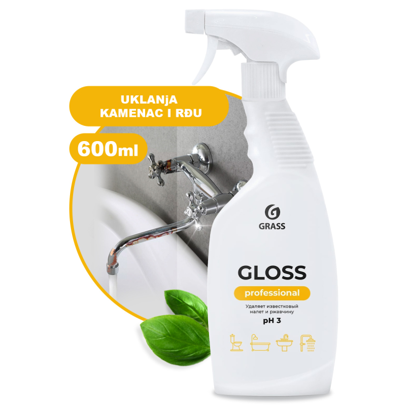 GLOSS - PROFESSIONAL LINE (PRSKALICA) - Sredstvo za čišćenje sanitarija - 600ml