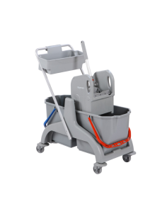 Kolica za čišćenje sa dve kofe (2x25L), standardnom ručkom i dodatnom gornjom kofom