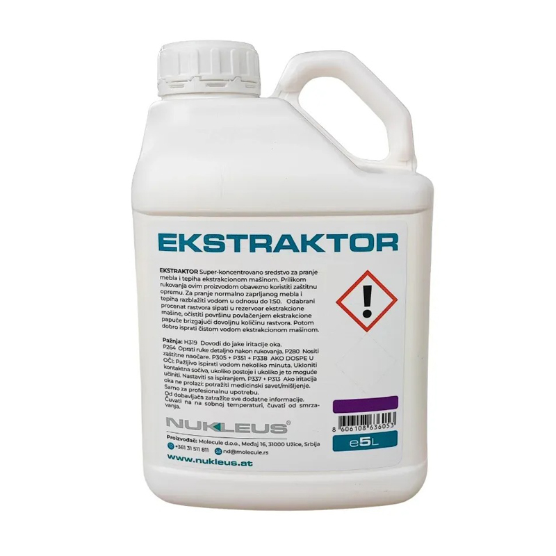 NUKLEUS EKSTRAKTOR - Koncentrovano sredstvo za dubinsko pranje tekstilnih površina - 5L NUKLEUS EKSTRAKTOR - Koncentrovano sredstvo za dubinsko pranje tekstilnih površina - 5L