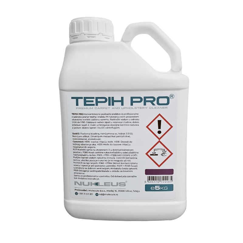 NUKLEUS TEPIH PRO - Koncentrovano sredstvo za dubinsko pranje tepiha - 5kg